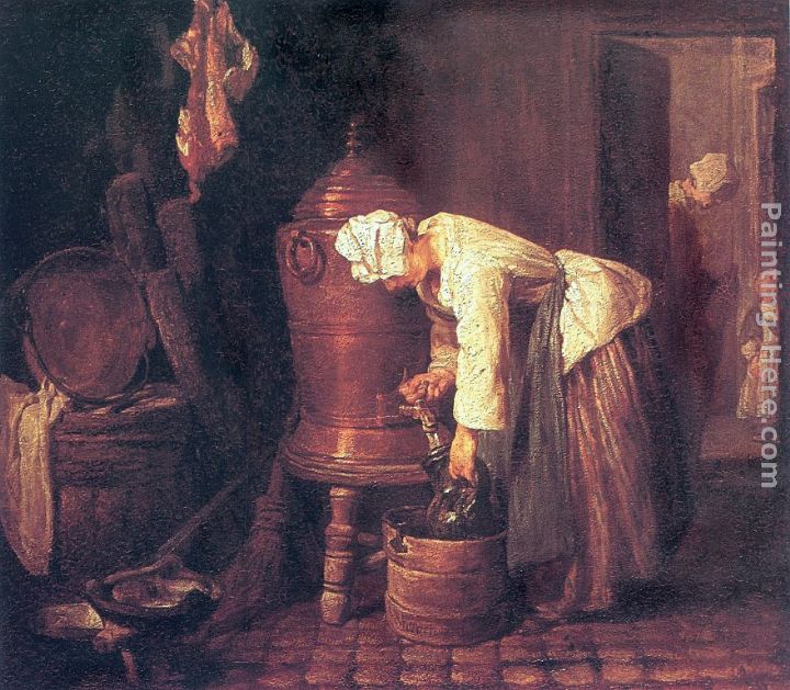 Woman at the Water Cistern painting - Jean Baptiste Simeon Chardin Woman at the Water Cistern art painting